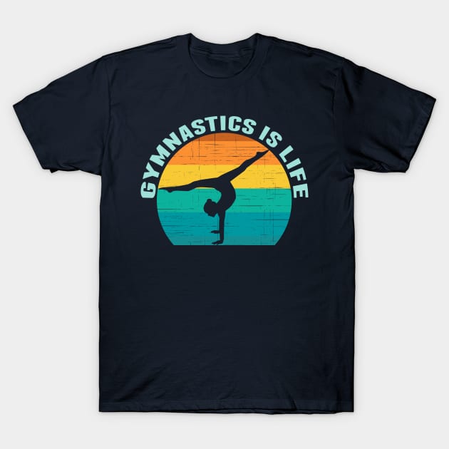 Cute Gymnastics is Life Beach Sunset T-Shirt by epiclovedesigns